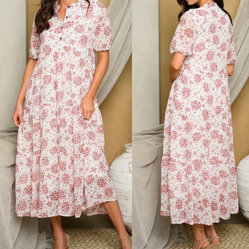 White dress modest midi - Picture 2 of 4